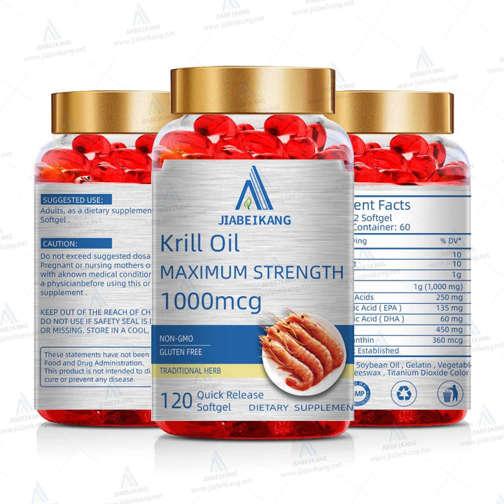 Antarctic Krill Oil 2000 mg 120 Softgels | Omega-3 EPA, DHA, with Astaxanthin Supplement Sourced from Red Krill | Maximum Strength | Laboratory Tested - Capsule Gummy Manufacturer
