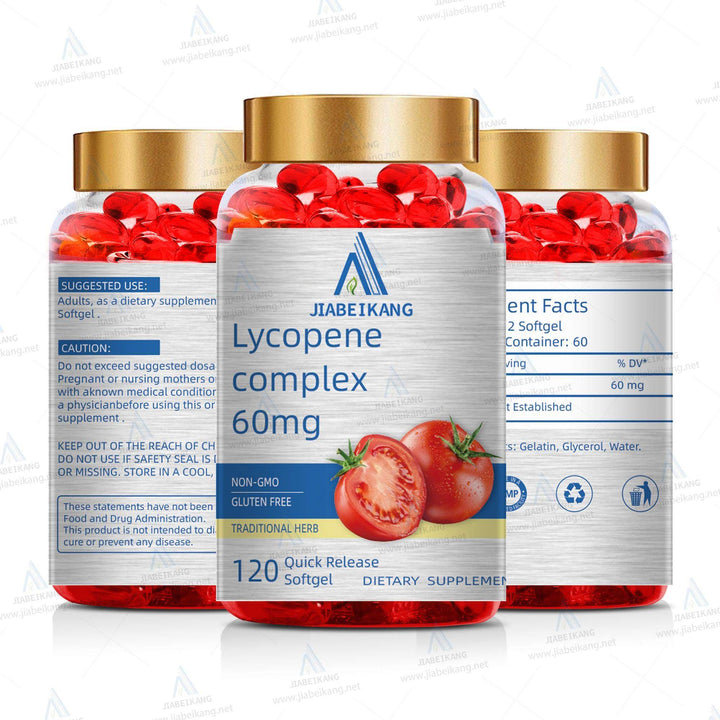 Lycopene & Lutein Complex 60mg per Caps, 120 Veggie Capsules (Non-GMO, Vegan) - Capsule Gummy Manufacturer
