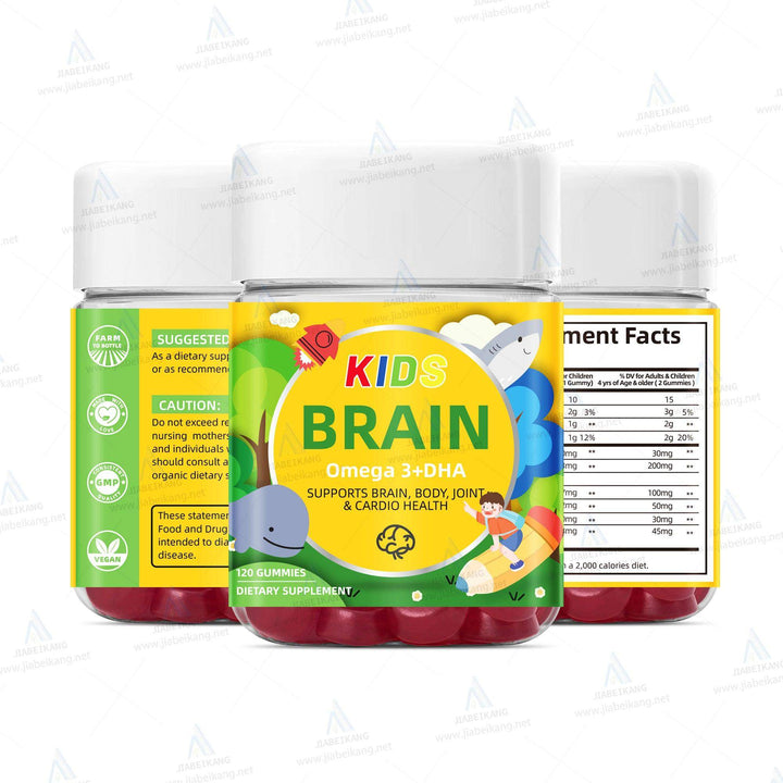 Omega+DHA Gummies for Kids & Teens, Brain Gummies for Memory and Focus, Omega 3 for Kids Supports Vision, Heart Health, Clarity, Attention | Vegetarian, Non-GMO - Capsule Gummy Manufacturer