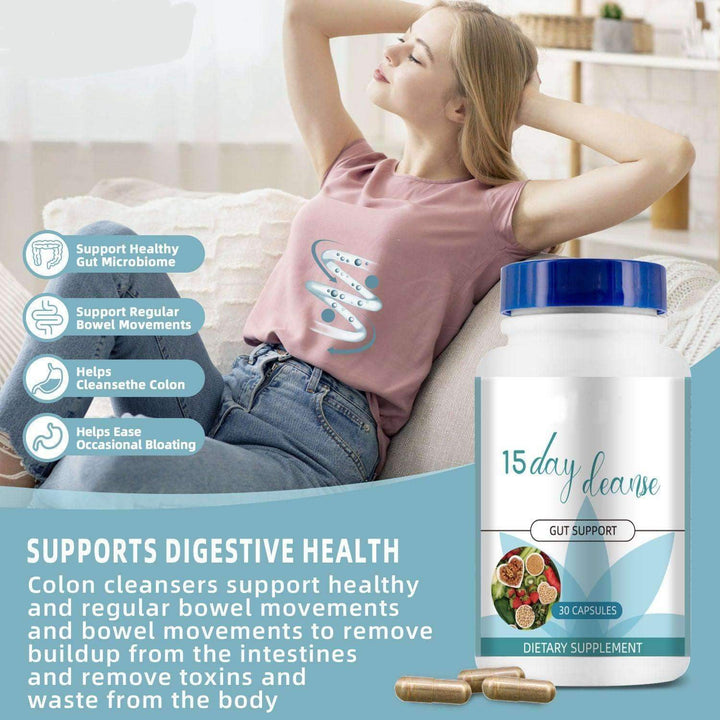 Custom Advanced Gut Cleanse Detox for Women & Men with Senna Cascara Sagrada 30 Capsules - Capsule Gummy Manufacturer