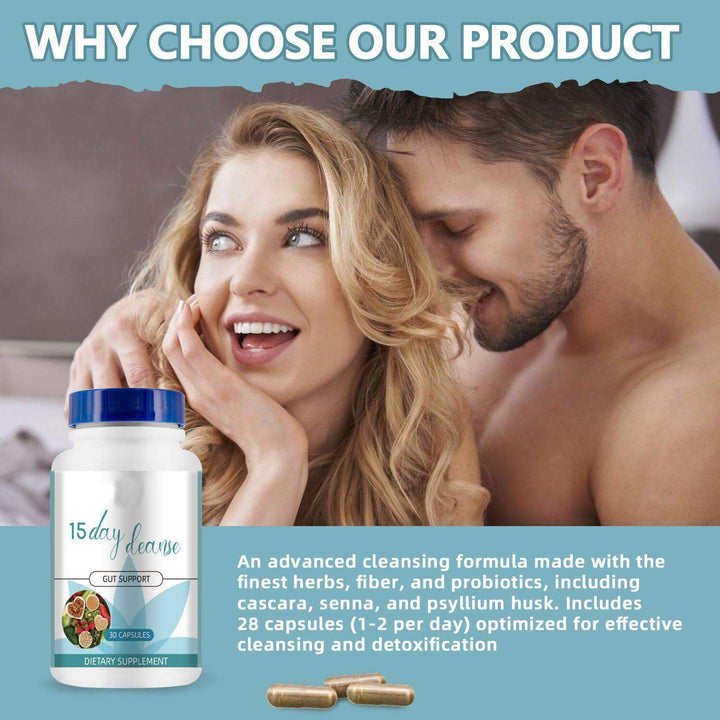Custom Advanced Gut Cleanse Detox for Women & Men with Senna Cascara Sagrada 30 Capsules - Capsule Gummy Manufacturer