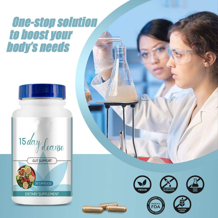 Custom Advanced Gut Cleanse Detox for Women & Men with Senna Cascara Sagrada 30 Capsules - Capsule Gummy Manufacturer
